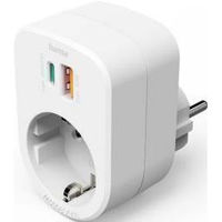 Фильтр электрический Hama 223343 3-Way Power Strip For Socket, 1 Usb-C Pd, 1 Usb-A, 1 Earthed Contact, 30W
