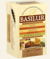 Ceai negru în asortiment  Basilur Leaf of Ceylon  ASSORTED, Foil Env  25*2g*12