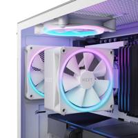 AC NZXT "T120 RGB White" (17.2-27.56dBA, 500-1800RPM, 1x120mm, RGB, PWM, 4 Heatpipes)