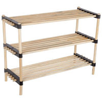 Raft pentru încălțăminte Seowood SE0-8162 Poliță din lemn pentru încălțăminte (3 nivele)