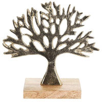 Декор Promstore 10436 Suvenir de birou Copac 17x16cm, auriu, metalic