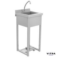 cumpără ONS RZ 191 Spalator cu pedala si cupa sudata 400x400x850 mm (marime cupa  290x250x150 mm) în Chișinău