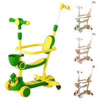 Самокат miscellaneous BW812 Scooter cu 3 roți, lumini și coșuleț (4 culori)