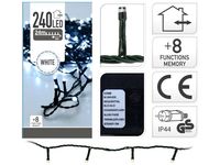 Luminite de Craciun "Fir" 240LED alb, 24m, 8reg, in/out