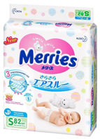 Подгузники Merries S (4-8 kg) 82 шт