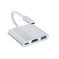Hoco HB14 Easy use Type-C adapter(Type-C to USB3.0+HDMI+PD)