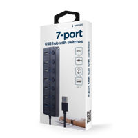 USB 2.0 Hub 7-port with switches, Gembird "UHB-U3P1U2P6P-01", Black