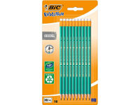 Set creioane simple 10buc BIC ECO Evolution, grafit, cu radieră