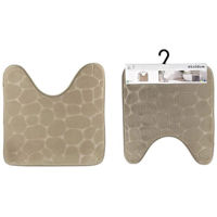 Аксессуар для туалета Tendance 55729 Covoras WC 45x50cm cu memorie, microfibra, bej inchis