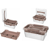 Короб для хранения Бытпласт 51921 Organizator cu capac cu cleme Grand box 4.2l, 29x19x12cm