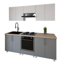 Мебель для кухни Smartex (30098) K3 220сm Alb+Grafit