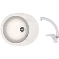 Мойка кухонная со смесителем Dr.Gans Berta 580 + SanDonna F 1069 alb