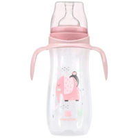 Cană cu pai Kikka Boo 31302020134 din plastic Jungle King Pink, 400 ml