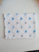 Хлопковая пеленка Pampy 100*80 см Blue hearts