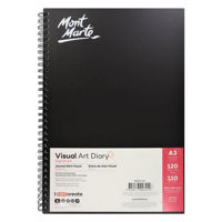Набор для творчества Mont Marte MSB0003 Sketchbook spirala, A4, 60 foi, dry media, culoare alb cald