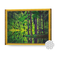Картина по номерам Art Gallery GA80121 Mozaic cu diamante 40x50cm Padurea verde in jurul lacului