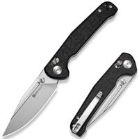 Нож походный Sencut S25046-2 Glenspar, G10 Shredded negru, Crossbar Lock