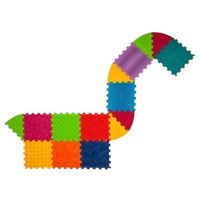 Коврик игровой Ortek 11686 Коврик-пазл ортопедический -массажный Набор 9+6 эл. Треугольники Динозавры