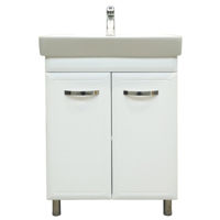 Шкаф под умывальник Bayro Allure под умыв. Neon 600 белый мат