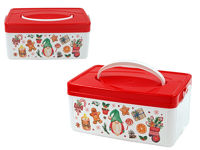 Cutie cu capac si mâner Econova Christmas 3l, 24.5X16X10.8cm Christmas