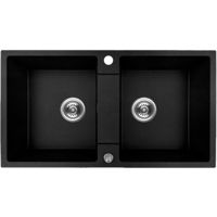 Chiuvetă bucătărie Backer Nona Duo Black 800x440