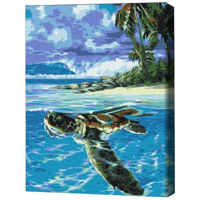 Tablou pe numere BrushMe BS51422FC 40х50cm (fără cutie) Țestoasa tropicală