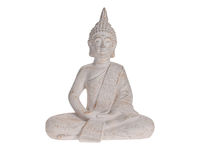 Statuie "Buddha asezat" 37cm, bej