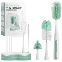 Посуда для кормления Momcozy LS003-GW00BA-A Set pentru curatarea biberoanelor 7in1 cu perie electrica Green