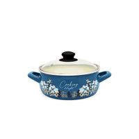 Cratiță Metalac 51685 эмалированная Blue 20cm, 2.9l, крышка стекло