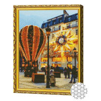 Картина по номерам Art Gallery GA84756 Mozaic cu diamante 40x50cm Luminile sarbatorilor