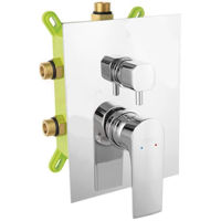 Baterie de duș Ferro SQUARE BAQ7P3BOX (dus ingropat 3 func.)