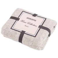 Домашний текстиль Askona Плед вязанный (квадрат) 130x170,слоновая кость