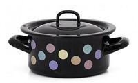 Кастрюля Metalac 54143 Cratita emailata Buline colorate 14cm, 1.0L, capac din metal
