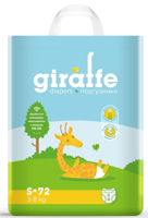 Подгузники  Lovular Giraffe S (3-8 kg) 72 шт