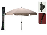 Umbrelă de soare D2m cu picior flexibil, 8 spite, bej, husă