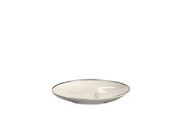Тарелка десертная 21cm Fascetta, белая, серебр.кайма,фарфор