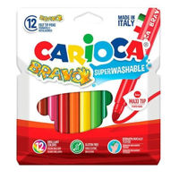 Set de creație Carioca 54636 Set markere 12buc Bravo super lavabile