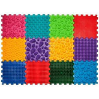 Игровой комплекс для детей Ortek 11024 коврик-пазл ортопедический -массажный 12эл 26x26cm