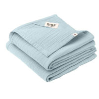 Аксессуар для пеленания BIBS 9402231 Set de 2 museline 70x70cm, Baby Blue