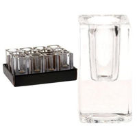 Свеча Holland 12744 Подсвечник стеклянный высокий 4x4x8cm Crystal
