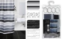 Шторка для душа 180X180cm Bathroom, черно-бел, полиэстер