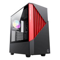 Case ATX GAMEMAX Contac COC, w/o PSU, 1x120 & 1x140mm ARGB fan, TG, 2xUSB 3.0, RGB HUB, Black/Red