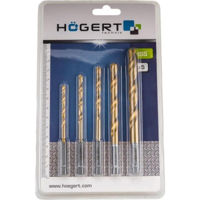 Набор головок, бит, насадок Hoegert Set burghie pentru metal cu sant hexagonal 1/4 HT6D180