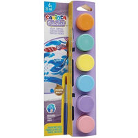 Набор для творчества Promstore 52724 Guasa Carioca Pastel 6culX25ml + pensula pe blister