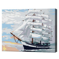 Картина по номерам Art Gallery CX4349 20x30cm Corabie cu panze albe