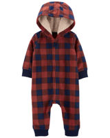 Salopeta Carter's Buffalo Check Zip-Up Jumpsuit (0+)