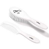 Set pentru îngrijirea bebeluşului BabyOno 0570/03 Pieptene si perie p/u parul copiilor alb BO