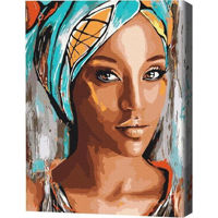 Картина по номерам BrushMe BS51956 40х50 сm (în cutie) Portretul femeiei africane