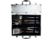 Set instrumente pentru gratar BBQ, 5buc in valiza 38X14X8cm