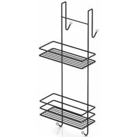 Полка для ванной Teknotel LM065 2 niveluri metal negru 19x30x62 cm